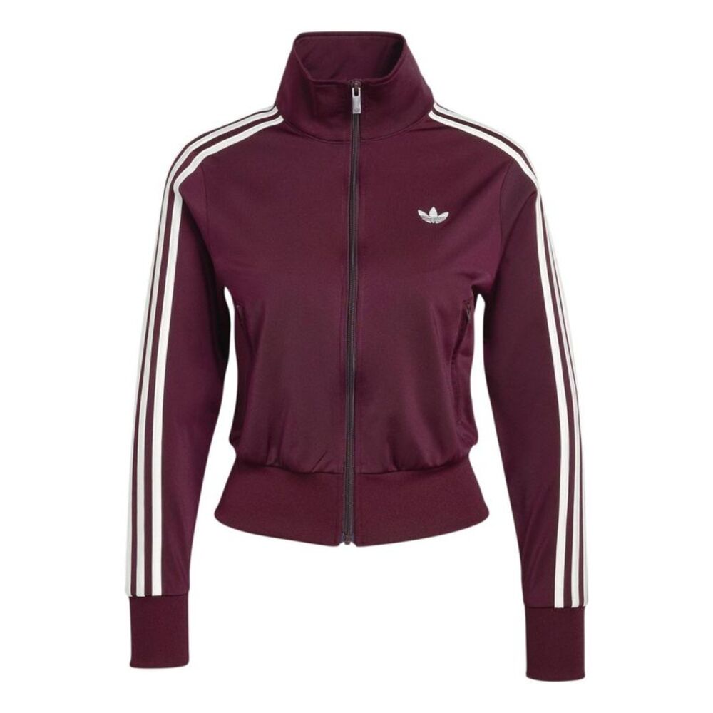 Adidas Womens/Ladies Firebird 3 Stripes Tracksuit Top / Maroon
